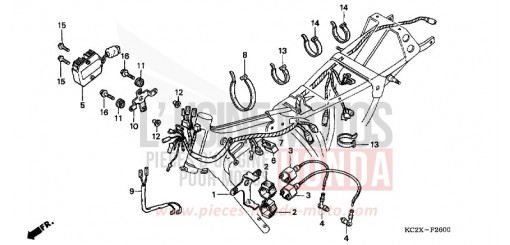 FAISCEAU DES FILS/ALLUMAGE ENROULEMENT CM125CX de 1999